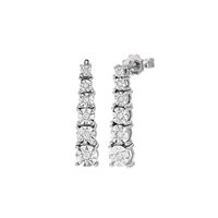Pendientes Bliss Mujer Rugiada in Oro blanco Diamante 0.12 Ct 20069810 - 20069810